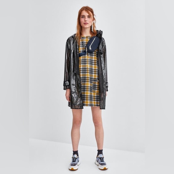 Zara Trafaluc Yellow & Black Plaid Mini Dress 💕 - Picture 8 of 8